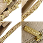 Chanel Lambskin Shoulder Bag Beige Gold — view 6