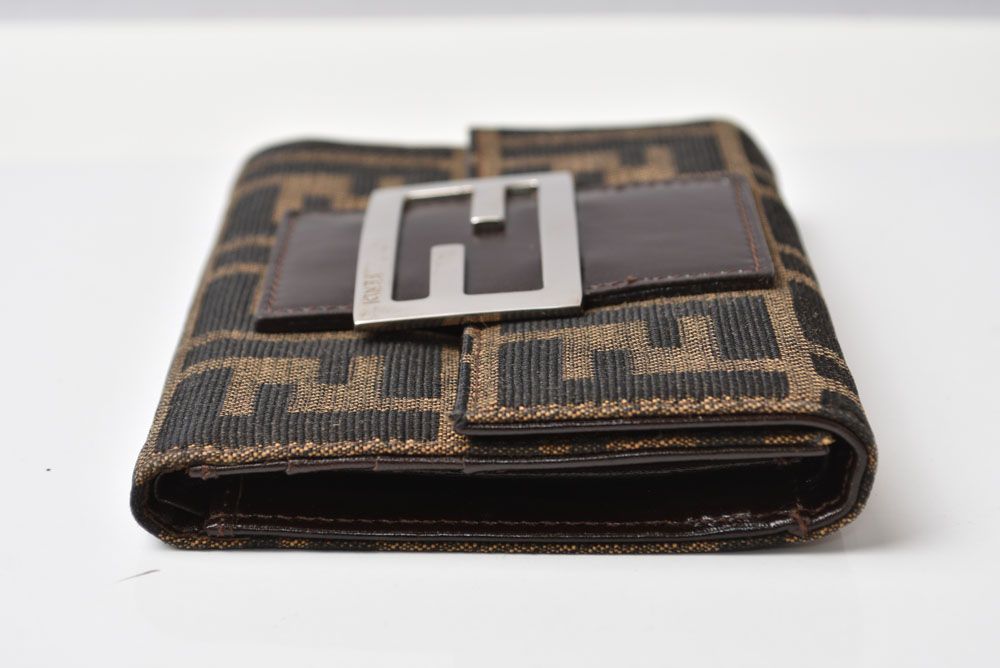 Fendi Wallet Bifold Fold Zucca Pattern Brown — view 3