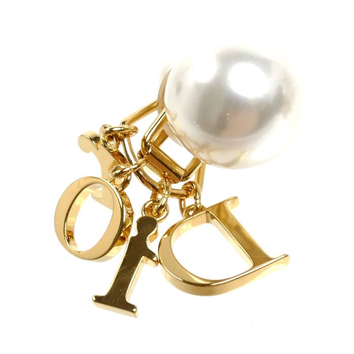 Dior Rhinestone Faux Pearl Tribal Clip Earrings — view 3