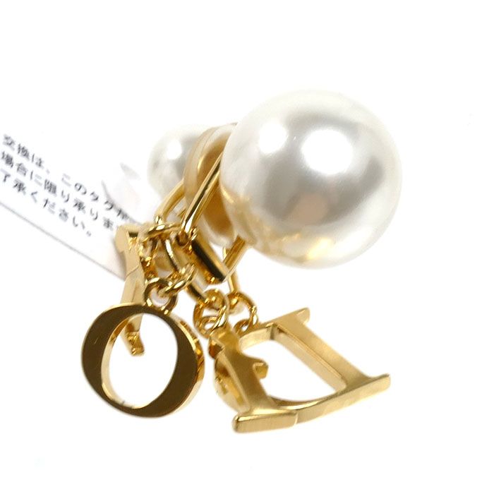 Dior Rhinestone Faux Pearl Tribal Clip Earrings — view 4