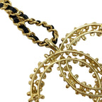 Chanel Small Flower Motif CC Logo Necklace Gold — view 6