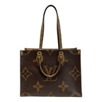 Louis Vuitton Monogram Giant Reverse On The Go MM Beige Brown Tote Bag