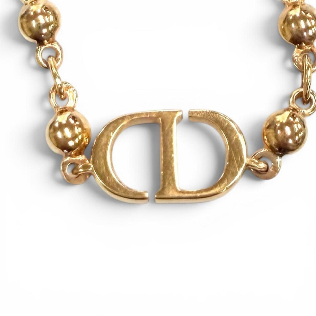 Dior Petit CD Logo Ball Pendant Pink Gold — view 4