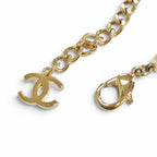 Chanel CC Logo Pearl Choker Necklace Gold — view 7