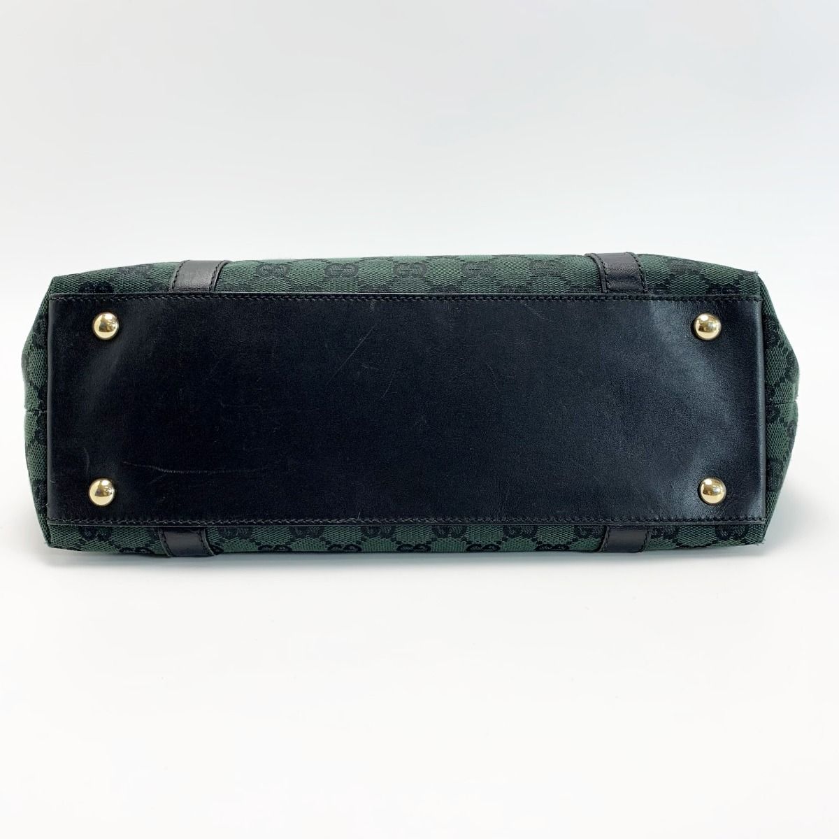 Gucci Handbag Canvas Dark Green Gold — view 3