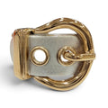 Hermes Boucles Sellier Ring Silver Yellow Gold JP
