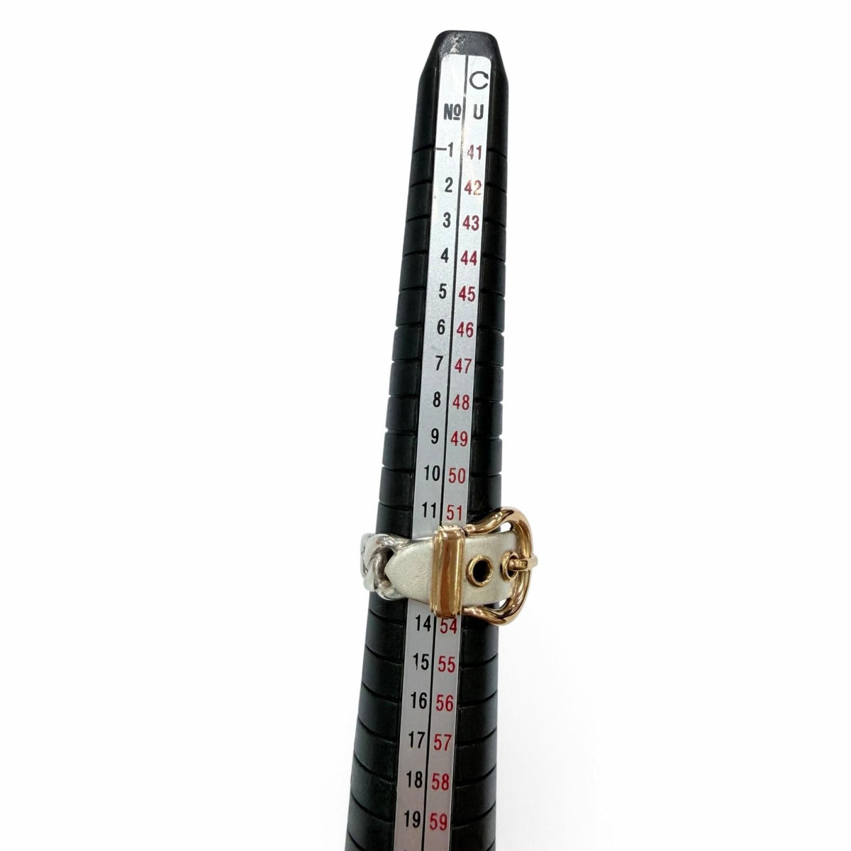 Hermes Boucles Sellier Ring Silver Yellow Gold JP — view 7
