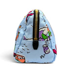 Prada Re-Nylon Triangle Logo Surf Print Pouch Makeup Blue — view 3