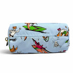 Prada Re-Nylon Triangle Logo Surf Print Pouch Makeup Blue — view 4