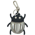 Loewe Key Holder Charm Beetle Leather Metal Black Silver