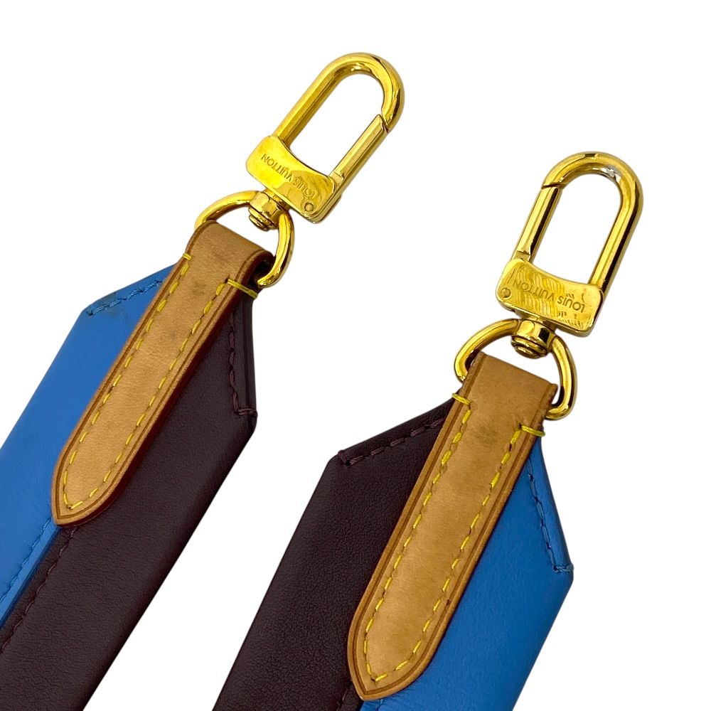 Louis Vuitton Cluny MM Shoulder Strap Leather Blue Brown — view 2