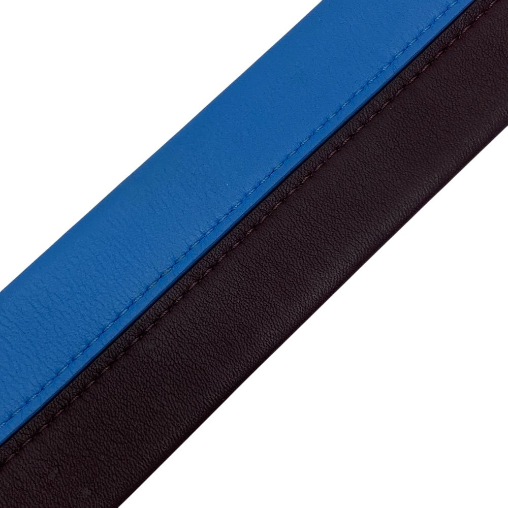 Louis Vuitton Cluny MM Shoulder Strap Leather Blue Brown — view 4