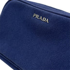 Prada Pouch Makeup Canvas Blue Lightweight Crossbody — view 6