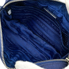 Prada Pouch Makeup Canvas Blue Lightweight Crossbody — view 7