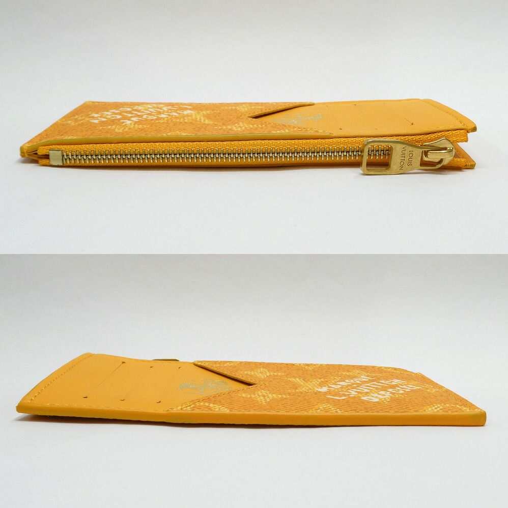 Louis Vuitton Coin Card Holder Saffron Yellow Monogram Heritage Case — view 3