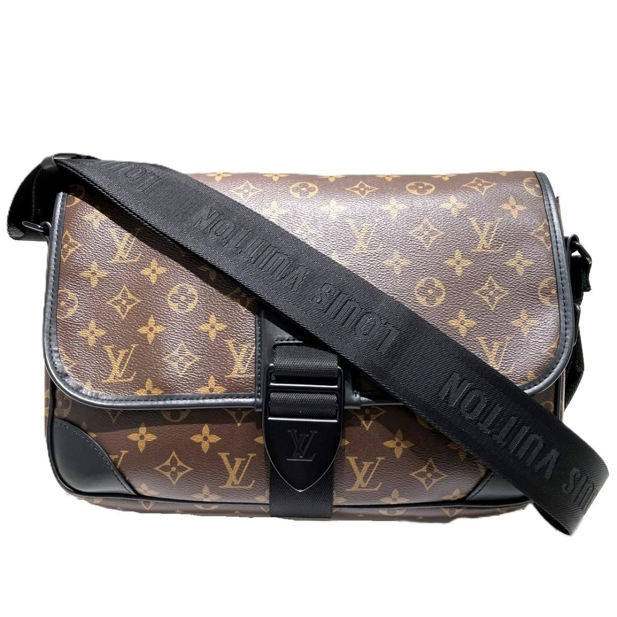 Louis Vuitton Archie Messenger Monogram Macassar Shoulder Bag Canvas