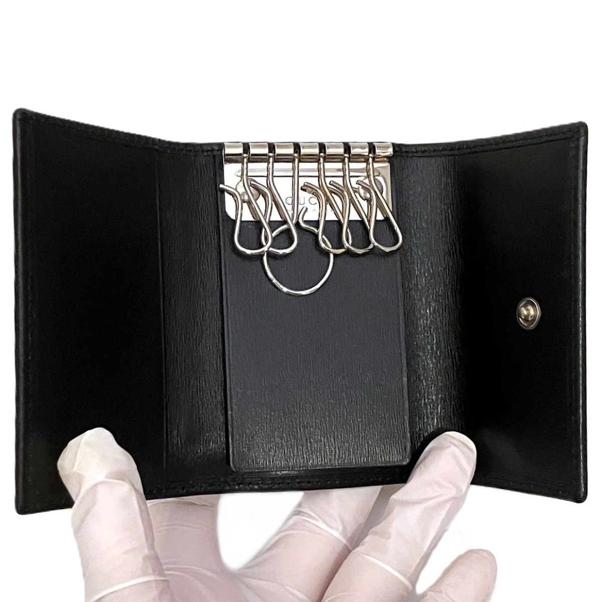 Gucci Sherry Key Case Leather Key Holder — view 6