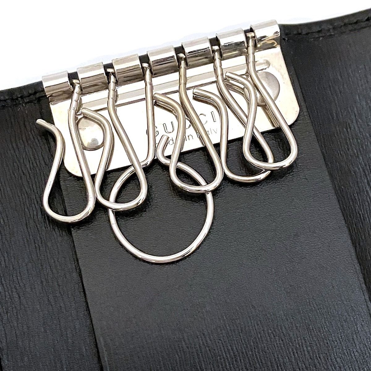 Gucci Sherry Key Case Leather Key Holder — view 7