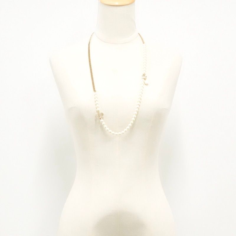 Dior 30 Motaigne Pendant Choker Gold CD Logo Longnecklace Rhinestone Necklace — view 6