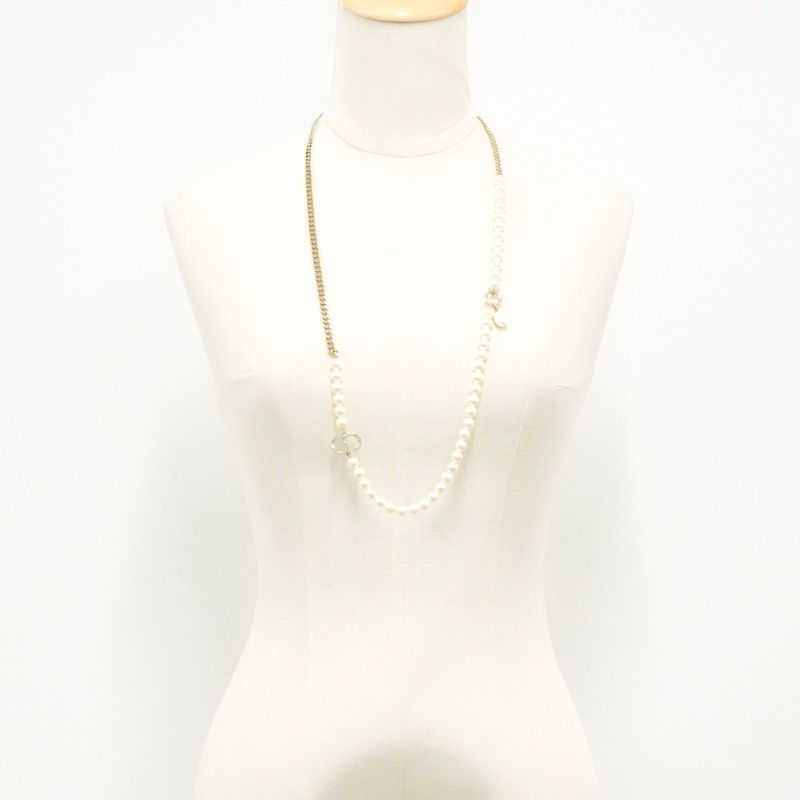 Dior 30 Motaigne Pendant Choker Gold CD Logo Longnecklace Rhinestone Necklace — view 7