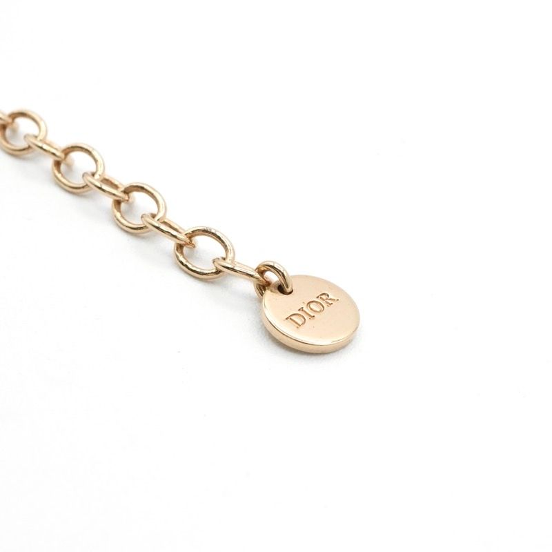 Dior 30 Motaigne Pendant Choker Gold CD Logo Longnecklace Rhinestone Necklace — view 5