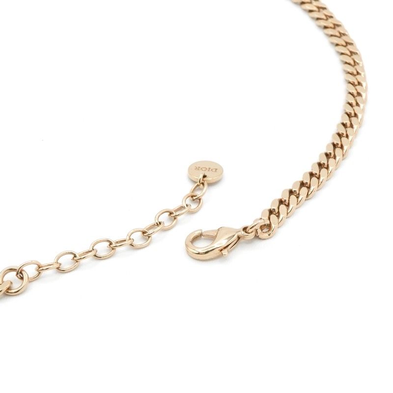 Dior 30 Motaigne Pendant Choker Gold CD Logo Longnecklace Rhinestone Necklace — view 4