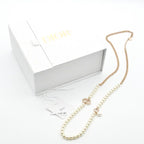 Dior 30 Motaigne Pendant Choker Gold CD Logo Longnecklace Rhinestone Necklace — view 8