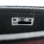 Chanel Card Case Black Silver Quilted Classic Flap CC Logo Coin Purse — view 8