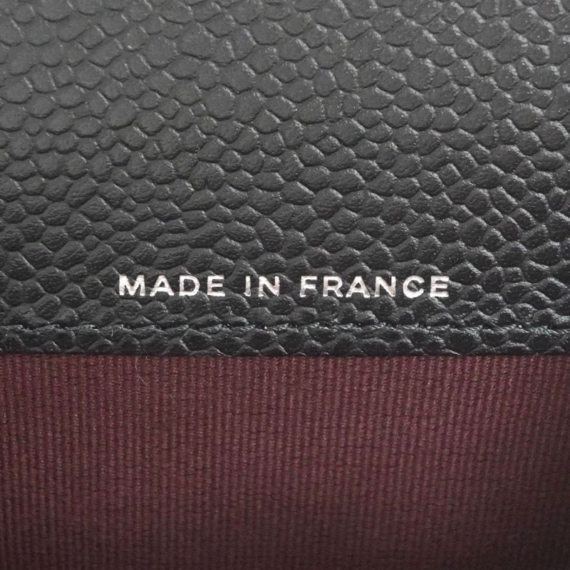 Chanel Card Case Black Silver Quilted Classic Flap CC Logo Coin Purse — view 7