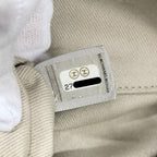 Chanel Tote Shoulder Bag Gray Gold Quilted CC Logo Turnlock — view 7