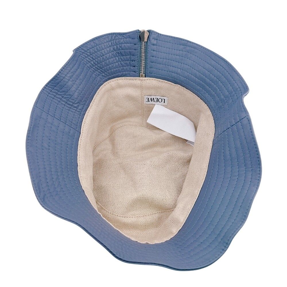 Loewe Anagram Leather Hat Blue — view 8