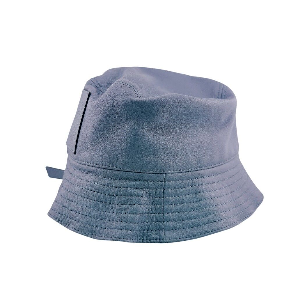 Loewe Anagram Leather Hat Blue — view 2