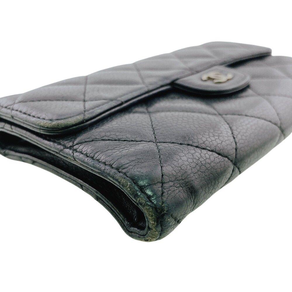 Chanel Quilted Trifold Wallet Black — view 4