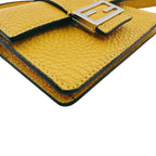 Fendi Flat Baguette Yellow Shoulder Bag — view 3