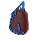 Hermes Cheval Tresse Charm Brown Blue Keychain — view 2