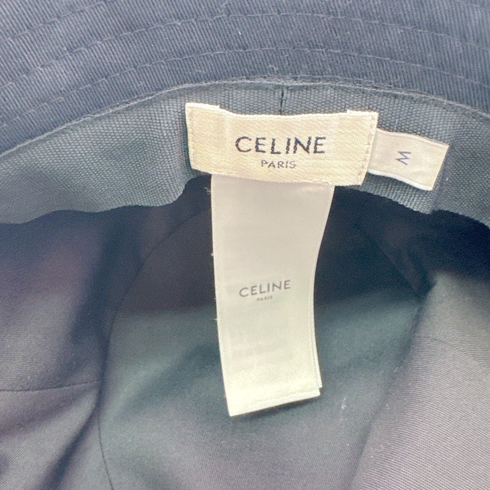 Celine Logo Bucket Hat M Black — view 8