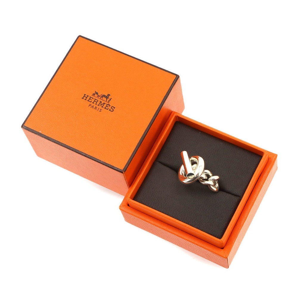 Hermes Croisette Large Model 55 Ring 925 Sterling Silver Chaine D'ancre — view 2