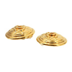 Chanel CC Logo Round Shape Earrings Gold Vintage — view 2