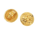 Chanel CC Logo Round Shape Earrings Gold Vintage — view 4