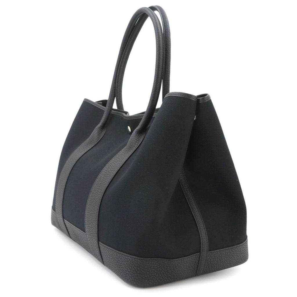 Hermes Neo Garden Party 41 Voyage Tote Bag Toile Military Negonda Black — view 4