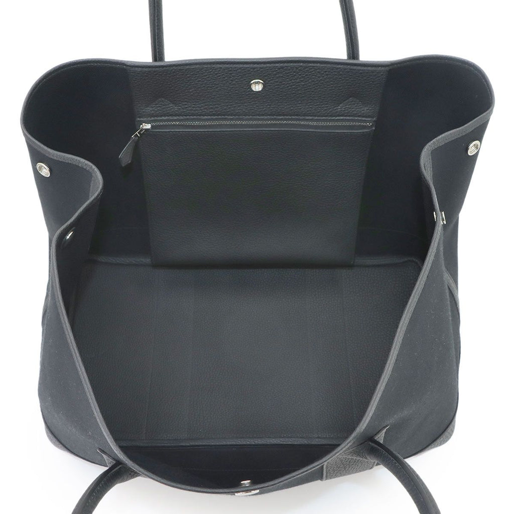 Hermes Neo Garden Party 41 Voyage Tote Bag Toile Military Negonda Black — view 7