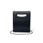 Chanel Shoulder Bag Black Silver Delivery Cutout Handle CC Logo Quilted Chain — view 3