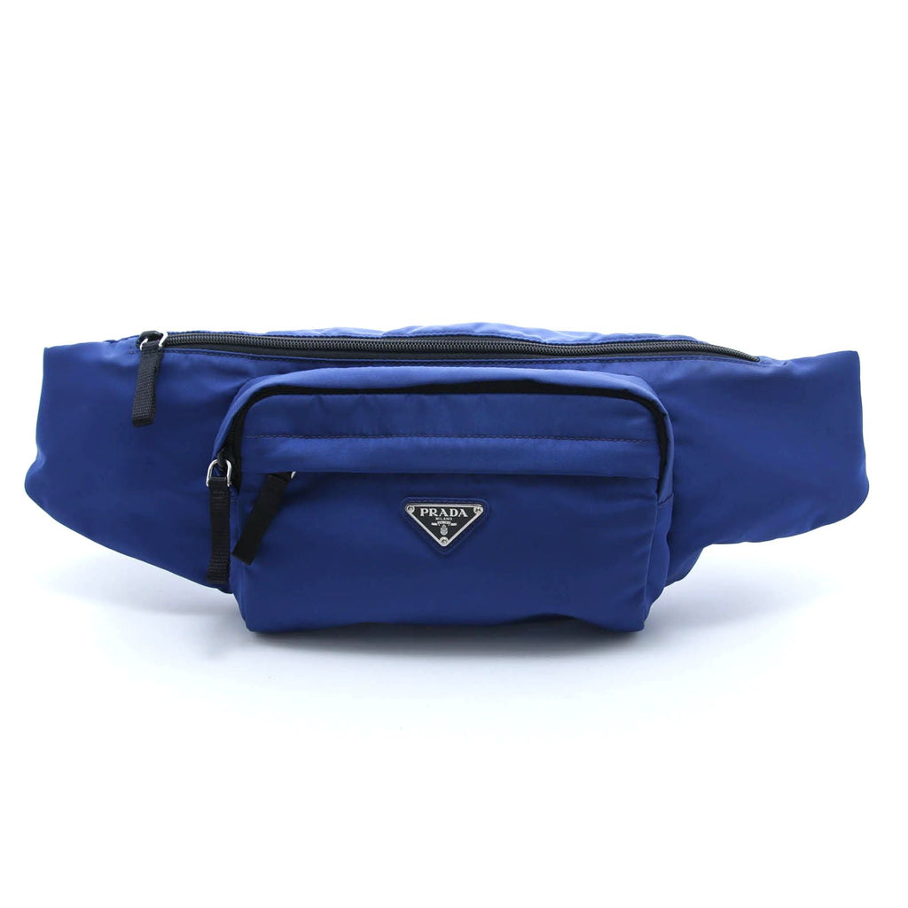 Prada Waist Bag Blue Black Nylon