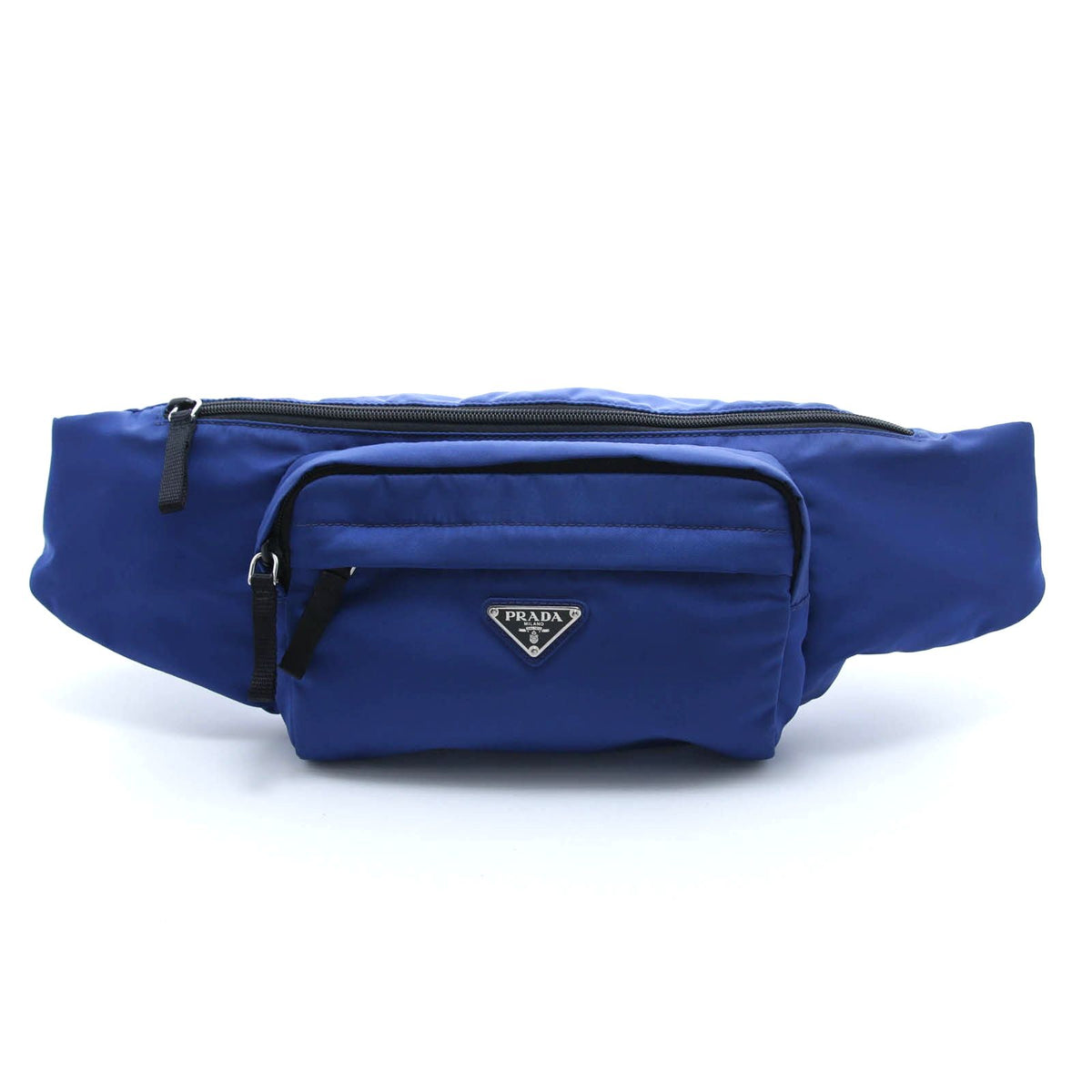Prada Waist Bag Blue Black Nylon