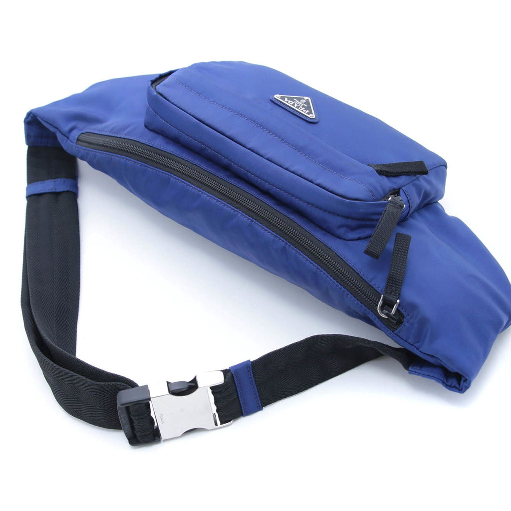 Prada Waist Bag Blue Black Nylon — view 4