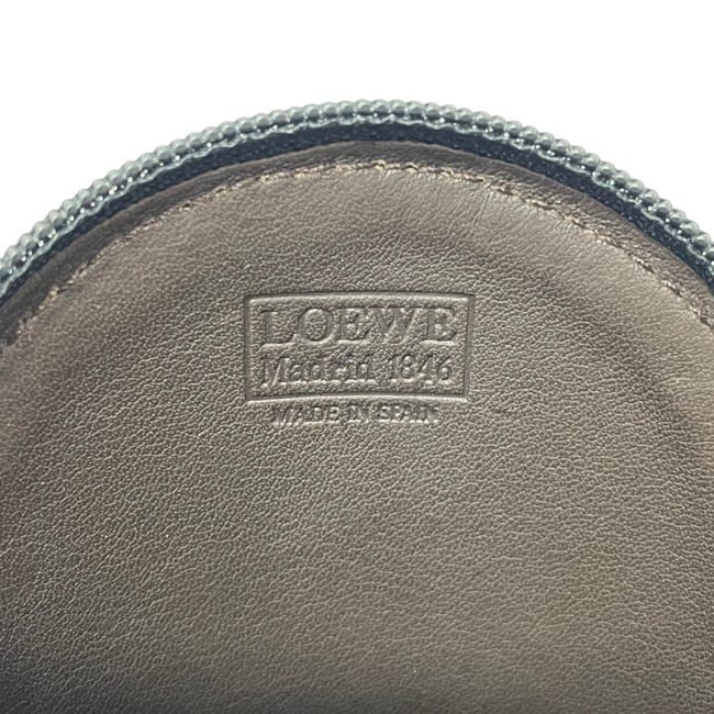 Loewe Coin Purse Round Knot Leather Brown Vintage — view 6
