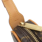 Louis Vuitton Shoulder Bag Pochette Croissant Monogram Canvas Gold Brown — view 6