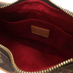 Louis Vuitton Shoulder Bag Pochette Croissant Monogram Canvas Gold Brown — view 8