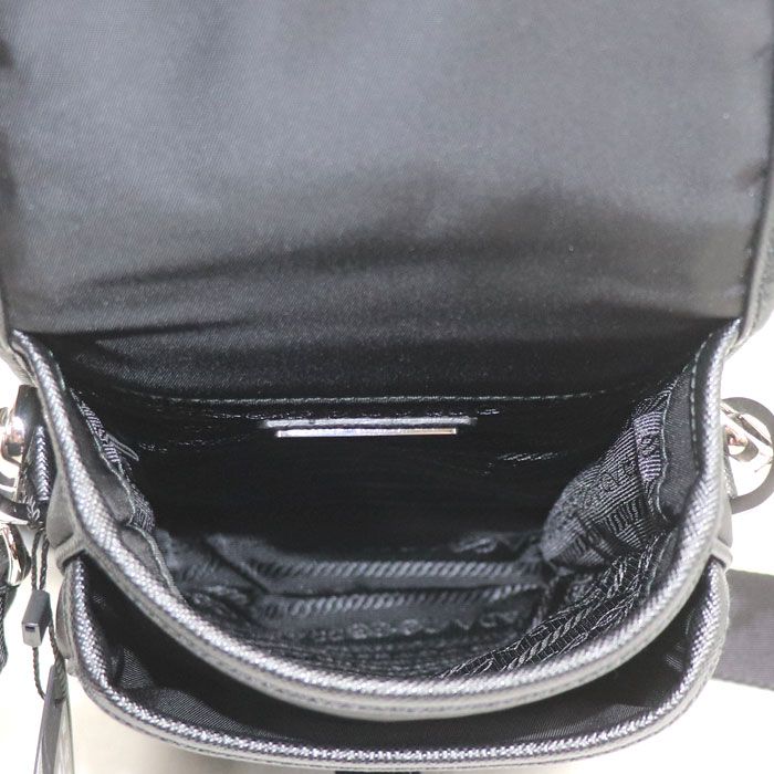 Prada Tessuto Shoulder Bag Black — view 4