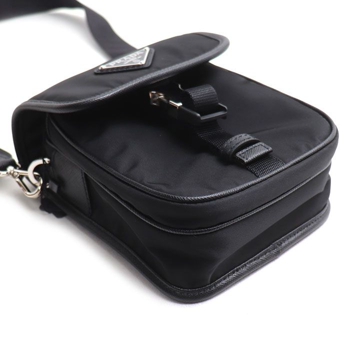 Prada Tessuto Shoulder Bag Black — view 3